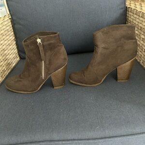 Brown Suede Ankle Boots